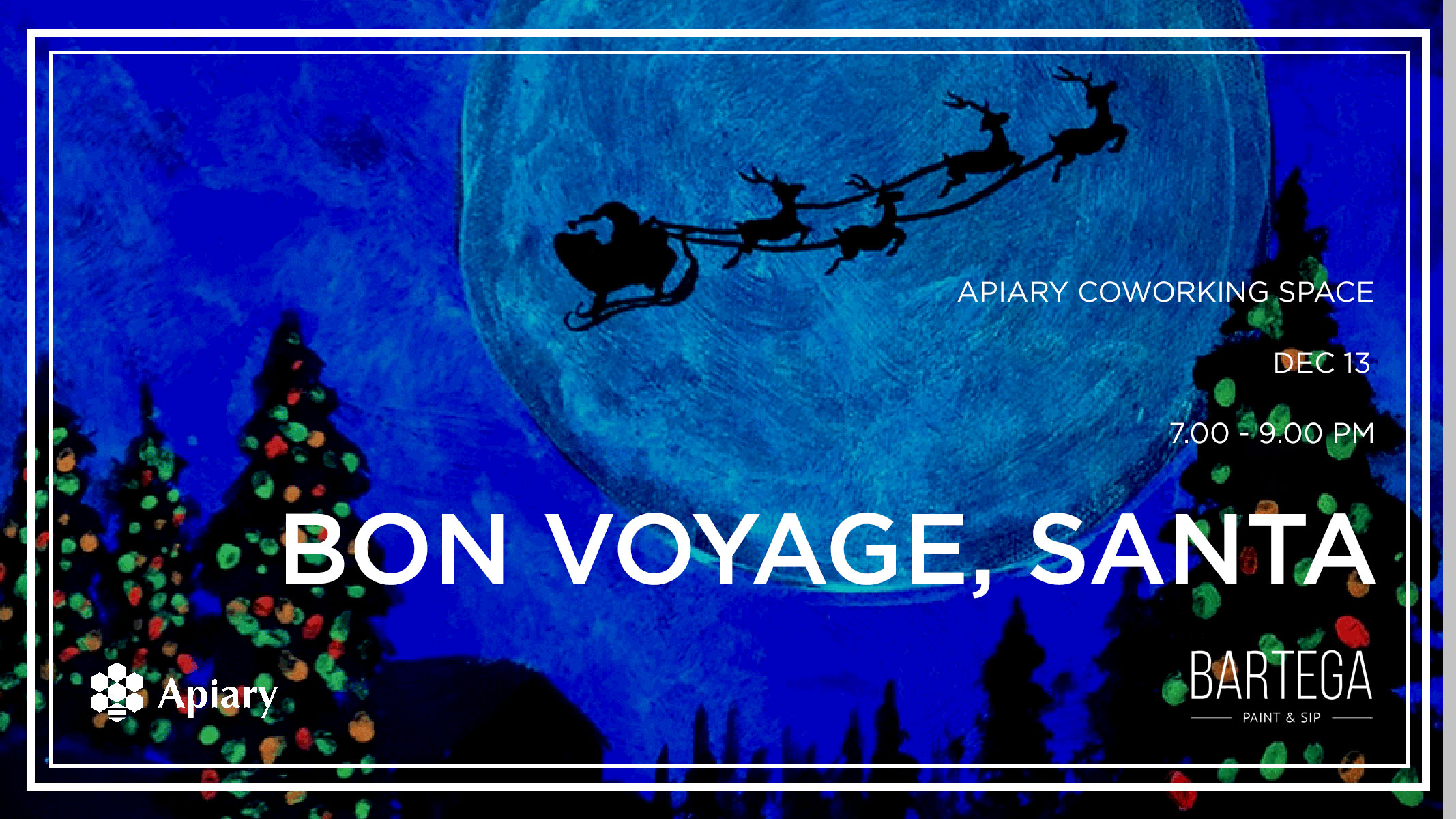 Paint & Wine: Bon Voyage, Santa!