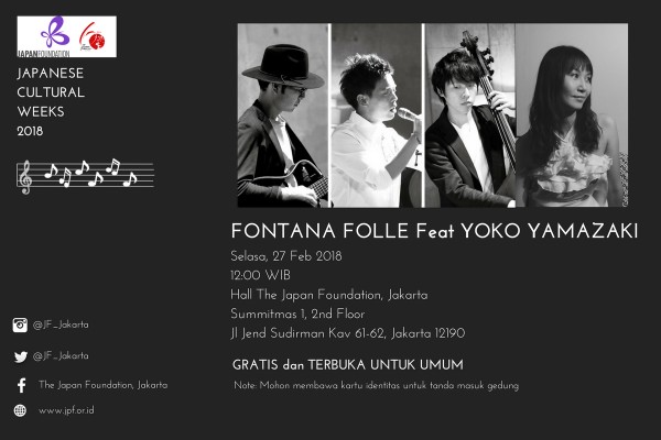 Jazz Performance by Fontana Folle feat Yoko Yamazaki